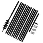 Burghiu de sol cu mâner 100 mm cu tub prelungitor 13 m, oțel GartenMobel Dekor