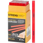 Set 50 creioane de tâmplărie Strend Pro HB, 176 mm, corp hexagonal, mină neagră