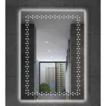 Oglindă LED dreptunghiulară 80x60 cm Stella Basic cu control touch