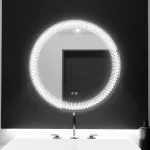 Oglindă LED rotundă 60 cm Stellaire Touch, dimabilă, cu dezaburire