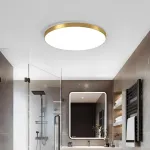 Plafonieră LED SOLIS 27 cm, 20W, lumină rece 6000K, finisaj auriu