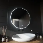 Oglindă LED VIVO 80 cm cu touch, dimabilă, cu sistem dezaburire pentru baie