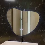 Oglindă baie LED touch Avonita cu dezaburire, 87x70 cm, dimabilă