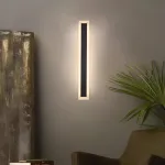 Aplica LED exterior Mack 30 cm, 4W, IP65, metal, liniara, neagra