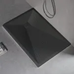 Cadita de dus dreptunghiulara 80x100 cm, slim 3 cm, gri inchis