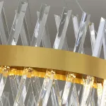 Candelabru LED CASERTA 41W dimabil cu telecomandă, auriu, Ø40 cm