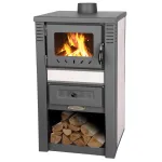 Sobă pe lemne Nova Ceramic albă, 7,5 kW, evacuare 120 mm