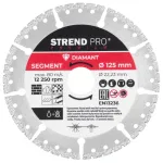 Disc diamantat Strend Pro Premium 125 mm vacuum brazed, segmentat, multi-material