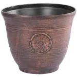 Ghiveci Strend Pro Garden cu efect metalic cupru, 30x25 cm