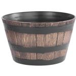 Ghiveci Strend Pro Woodeff 39x23 cm auriu, efect lemn, UV stabil