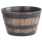 Ghiveci Strend Pro Woodeff 39x23 cm auriu, efect lemn, UV stabil