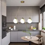 Lustră LOFT Haven alb-auriu din metal, 3x G9, înălțime reglabilă, stil modern