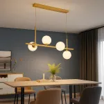 Lustră modernă LOFT Pavilion, auriu, 4xG9, înălțime reglabilă, 65 cm