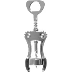 Tirbușon MagicHome pentru vin, cromat, cu mânere antialunecare, 19 cm