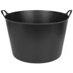 Găleată flexibilă de construcții Strend Pro Flexi, neagră, 55 L, cu mânere