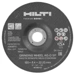 Disc de șlefuit Hilti AG-D SP 150 x 6,4 mm pentru metal și inox, 22,23 mm