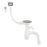 Sifon pentru chiuvetă 1 1/2 cu preaplin, racord mașină spălat Elefant