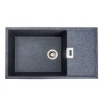 Chiuvetă bucătărie din granit Elefant Premium Diamond, grafit, 856x500 mm