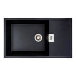 Chiuveta de bucatarie Elefant Premium Diamond Negru metalic, 856x500mm