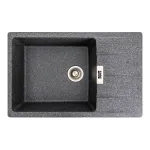 Chiuvetă de bucătărie din granit Elefant Premium Roma, grafit, 775x500 mm