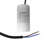 Condensator motor CBB60 50µF 450V cu fire 50x92 mm, Elefant
