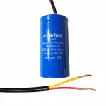 Condensator de pornire motor CD60 200µF 330V cu fire, Elefant 50x100mm