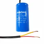 Condensator de pornire motor CD60 600µF 330V cu fire, 50x100 mm Elefant