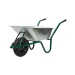 Roabă Tip 7 verde 100L din oțel galvanizat, cu roată pneumatică 350-8
