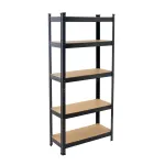 Raft metalic negru ROTOR 90x45x180 cm, 5 polite, 175 kg/nivel