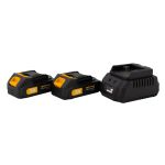 Set încărcător 20V 2A cu 2 acumulatori Li-Ion 20V 2Ah Rotor RCB-20V