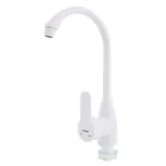 Baterie de bucătărie PLAMIX Mario-011 albă, monocomandă, din termoplastic