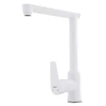 Baterie de bucătărie PLAMIX Mario-017 albă, monocomandă, din termoplastic