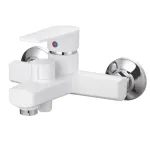 Baterie de cadă monocomandă PLAMIX LEO-009 Euro White, albă