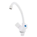 Baterie chiuvetă din termoplastic PLAMIX Omega-271, alb, dublă comandă