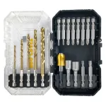 Set burghie și biți PROCRAFT DBS-18, 18 piese, pentru metal, cu chei tubulare