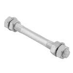 Ax pentru roabă 20x190 mm cu piulițe și șaibe, Elefant