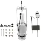 Mecanism rezervor WC cu buton inox, compatibil standard, Elefant EDD137