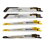 Set 5 pânze pentru fierăstrău sabie Rotor RSS1, lemn și metal