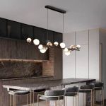 Lustră LED suspendată Aurion 29W cu telecomandă, dimabilă, negru-auriu, metal și acril