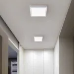 Plafonieră LED pătrată 36W, 22x22 cm, 6000K lumina rece, alb pentru tavan