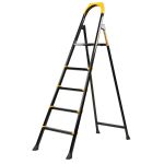 Scară metalică pliabilă ROTOR cu platformă, 4+1 trepte, 151 cm, 150 kg