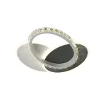 Lustră LED PRISMIQ 39W cu cristal, 3 ovale, lumină rece/caldă/neutră, negru mat