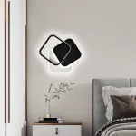 Lustră LED PRISMIQ cu cristal, 39W, 3 pătrate, lumină rece/caldă/neutră, negru mat
