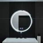 Oglindă LED rotundă 60 cm Lucea cu touch, dezaburire și lumină dimabilă