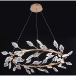 Candelabru LED cu cristal TOCCATA Largo, 60 cm, auriu, 3 culori lumina, inaltime reglabila