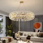 Candelabru din cristal SEGOVIA Magno, auriu lucios, 12xE14, Ø60 cm