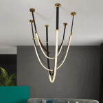 Candelabru LED modern ARIA Largo 31W, lumină caldă 3000K, negru elegant