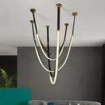 Candelabru LED modern ARIA Largo 31W, lumină caldă 3000K, negru elegant