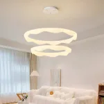 Lustră LED suspendată AMADEO 89W cu telecomandă, dimabilă, albă