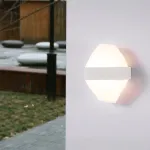 Aplică LED exterior ICEBERG 10W, metal, IP65, alb, lumină caldă 800 lm